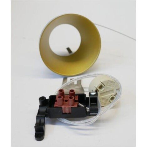 Spot encastre rond fixe dore Ø 74mm pour ampoule LED GU10 PAR16 50W max alim 230V IP20 KAP 80 FLOS