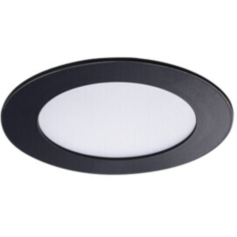 Spot encastré rond LED Kanlux ROUNDA 6W noir IP44 bain
