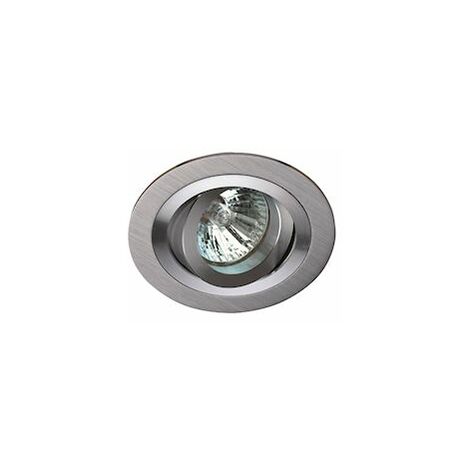 Spot encastré rond orientable ALU 16 GU10 aluminium brossé - Europole
