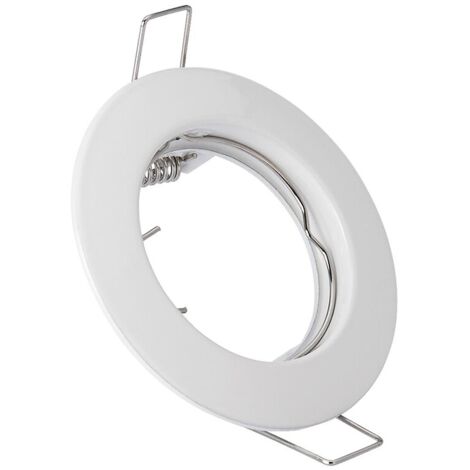 Spot encastré sans lampe rond fixe blanc GU10 - ASLO