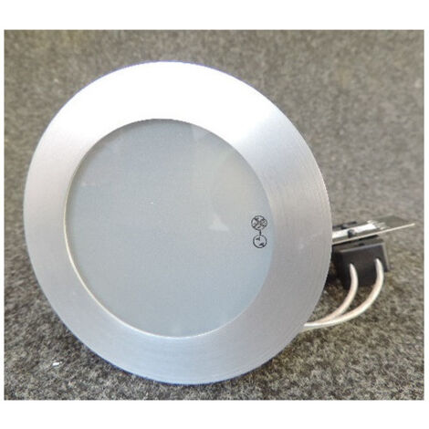 Spot encastré SDB étanche gris Ø 95x145mm verre opale pour lampe GU10 230V (non incl) IP44 Delta Light
