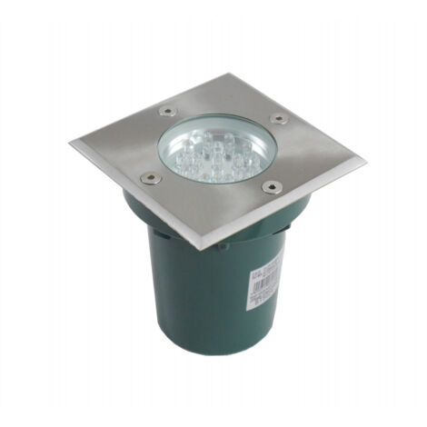 Spot encastré sol carré LED 1W argent IP67 SU-MA Leda