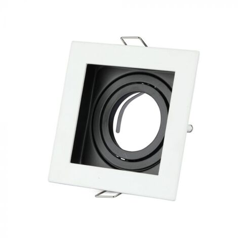 Spot encastré V-TAC VT-781 alu GU10 carré blanc/noir