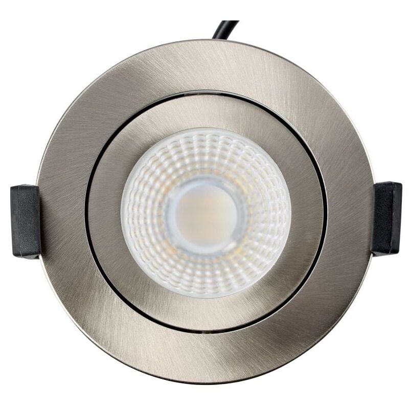 Spot Encastrable Orientable Variable Salle De Bain IP65 cct RT2012 led 6W Alu Brossé Woltz