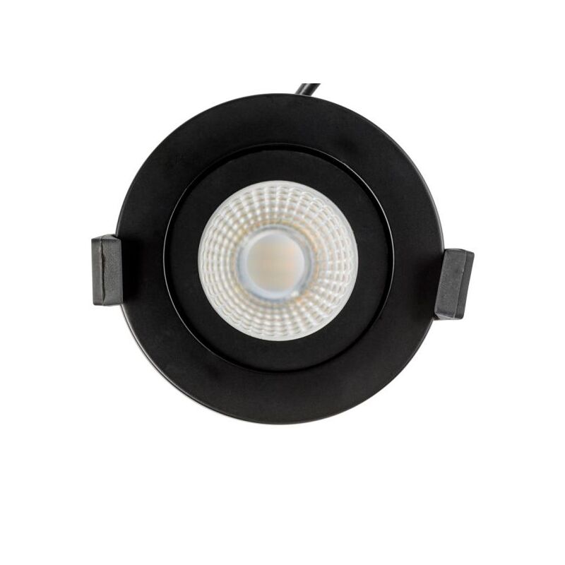 Spot Encastrable Orientable Variable Salle De Bain IP65 cct RT2012 led 6W Noir Woltz