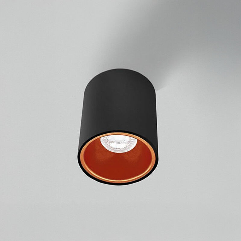 Spot Essentiel Rond Noir Intérieur Cuivré