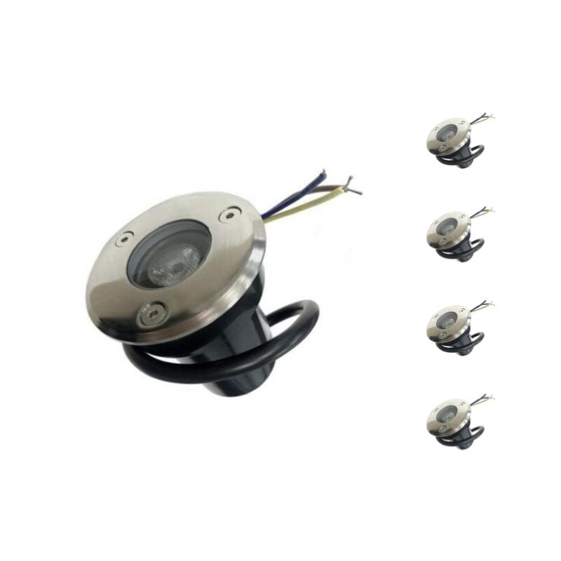 Silamp - Spot Extérieur Encastrable led IP65 220V Sol 3W 45° (Pack de 5)