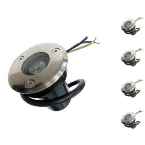 Spot Extérieur Encastrable LED IP65 220V Sol 3W 45° (Pack de 5) - Blanc Chaud 2300K - 3500K - SILAMP