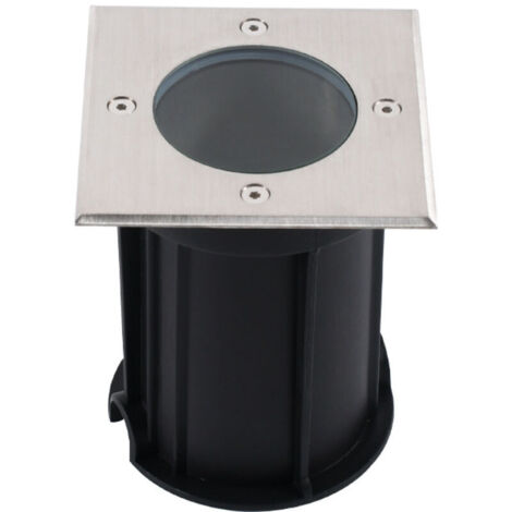 Spot Extérieur LED IP65 Encastrable, GU10 6W 220V 2800K blanc chaud, acier inoxydable, pour jardin, chemin, cour [Classe énergétique E]