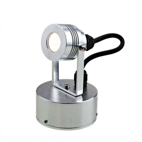 Spot extérieur mur/plafond LED 1W IP54 alu Elite Garden