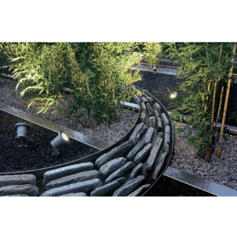 Spot extérieur Nautilus Piquet gris argent GU10 max. 35W fiche et câble 1,5 m inclus - Gris argent