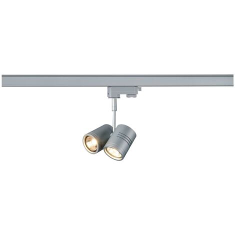 Spot ferroviaire double Bima 2 gris triphasé - 152232
