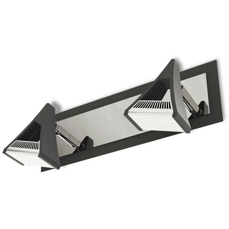 Inspired Mantra Filippo Linear Spot Light 2 Light led 10W 3000K, 900lm, Matt Black/Polished Chrome, 3yrs Warranty