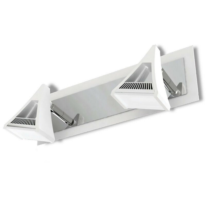 Inspired Clearance - Filippo Linear Spot Light 2 Light led 10W 3000K, 900lm, Matt White/Polished Chrome, 3yrs Warranty