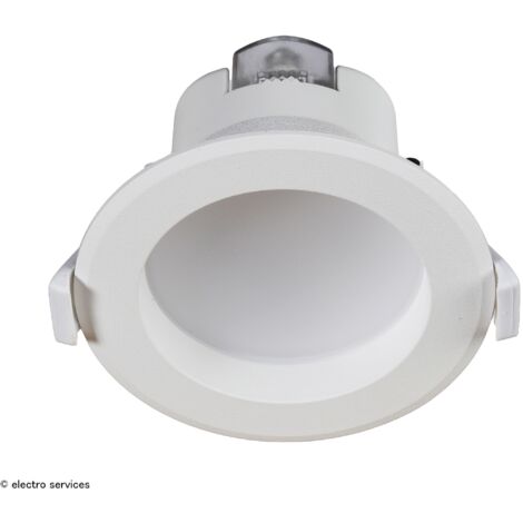 Aric – Spot encastrable 12W 4000K – IP44 pour pièces humides – Diffusion lumineuse symétrique 90° – Design élégant en polycarbonate opale