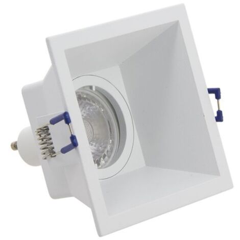 Spot GU10 50W 2700K Carré profond Blanc IP20