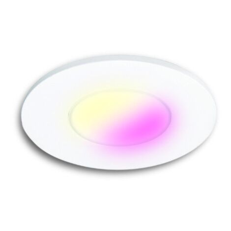 SPOT INCASSO FISSO Idual Color Performa. Coloris : Blanc. D8cm. IP65. Classe 2. 7W - 345 Lumens - 2700-4000 Kelvins + Rgb.