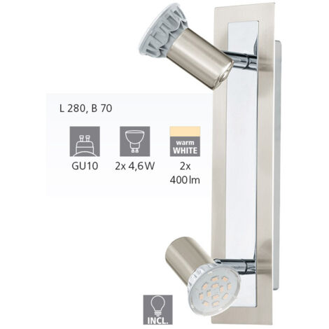 Spot Intérieur double Rottelo - Argent