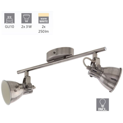 Spot Intérieur double Seras - Gris
