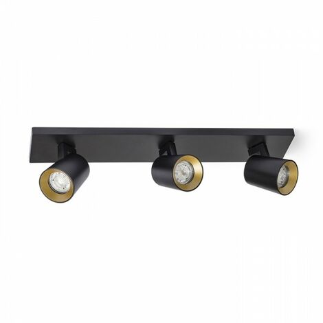 Spot KENNY III plafonnier/applique noir/or 230V GU10 3x35W