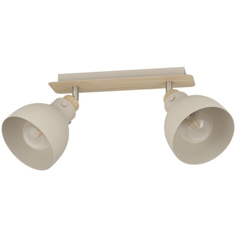 Spot Lamp Arrecife Stahl Braun, Nickel-Matt E27 2x28W L: 53,1 cm B: 14,5 cm H: 23,5 cm Dimmabile