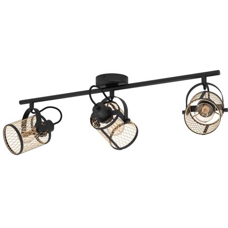 Spot lampada Dello Dello nero, ottone L: 83 B: 18 h: 21cm dimmerabile