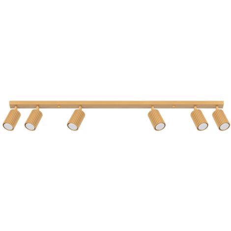 Spot Lampe Aluminium verstellbar in Gold GU10 länglich Modern