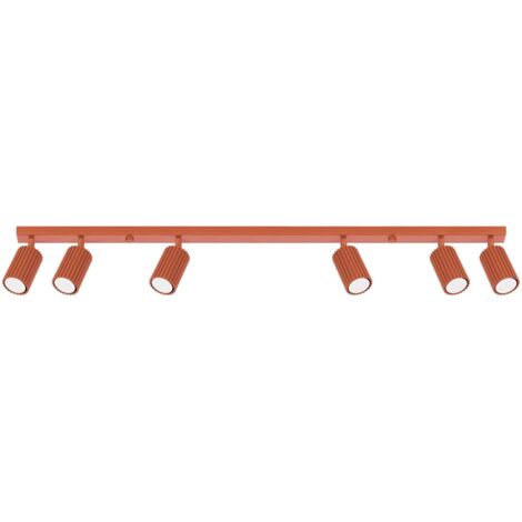 Spot Lampe Aluminium verstellbar Ockerrot GU10 länglich Modern Strahler