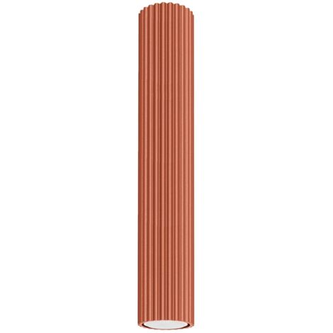 Spot Lampe Decke Aluminium GU10 D: 6,5 cm Aufputz Ockerrot rund Modern