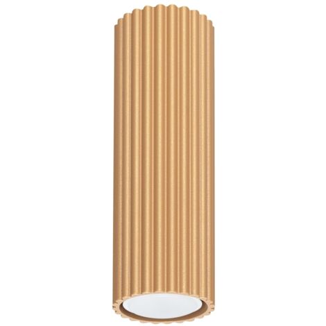 Spot Lampe Decke Aufputz Aluminium GU10 Ø 6,5 cm in Gold rund Modern