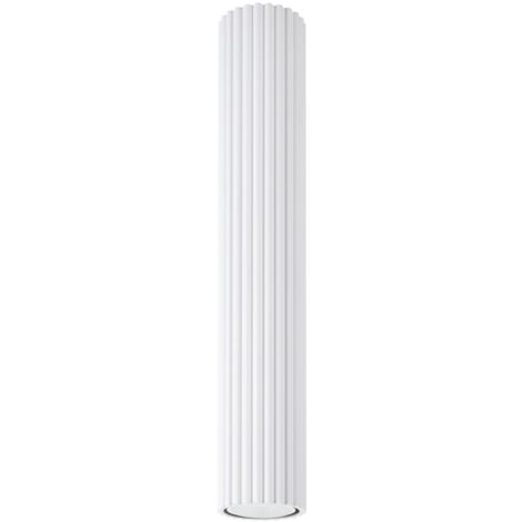 Spot Lampe Decke Aufputz Aluminium GU10 D: 6,5 cm rund Weiß Modern Deckenleuchte