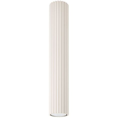 Spot Lampe Decke Aufputz Aluminium GU10 rund Ø 6,5 cm Creme Modern Deckenspot