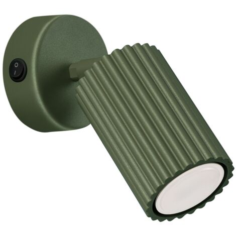 Spot Lampe Wand Aluminium GU10 verstellbar Olivgrün Modern Wandleuchte