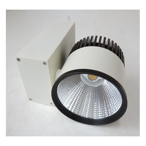 Spot LED 20W blanc 4000K 1500lm pour rail monophasé 1 circuit 3 fils faisceau 24° driver 230V integré IP20 VERO