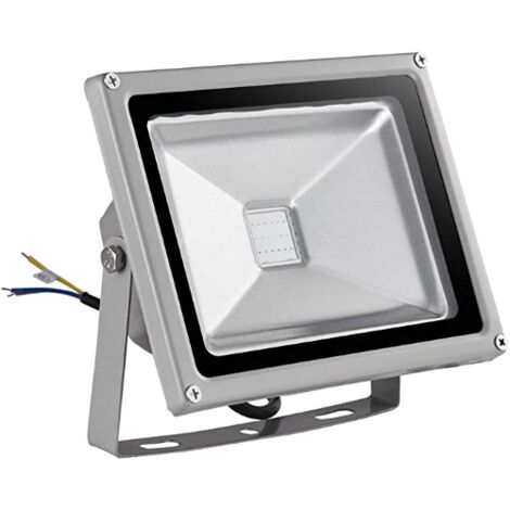 Spot Led 20W rgb corps gris avec te'le'commande incluse e'tanche ip65