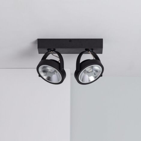 Spot LED 30W CREE en Saillie Orientable AR111 Dimmable Noir 4000K Blanc neutre