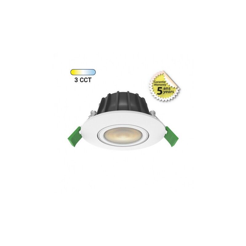 Spot led cct bbc 230V 8W 2700 3000 4000K gradable orientable 360°