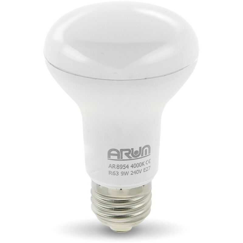 

Spot LED Bulbo R63 E27 9W Eq 60W | Temperatura de color: 4000K blanco neutro