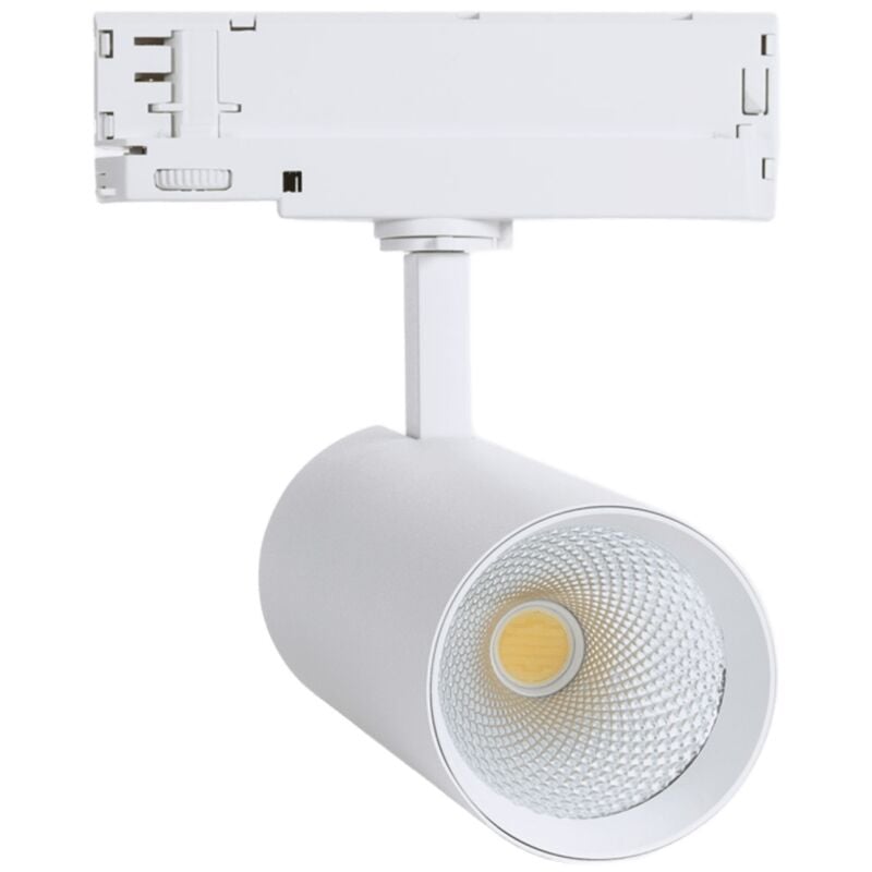 Spot LED sur Rail Triphasé 30W Carlo CCT Blanc (4000K - 5000K - 6000K) Sélectionnable