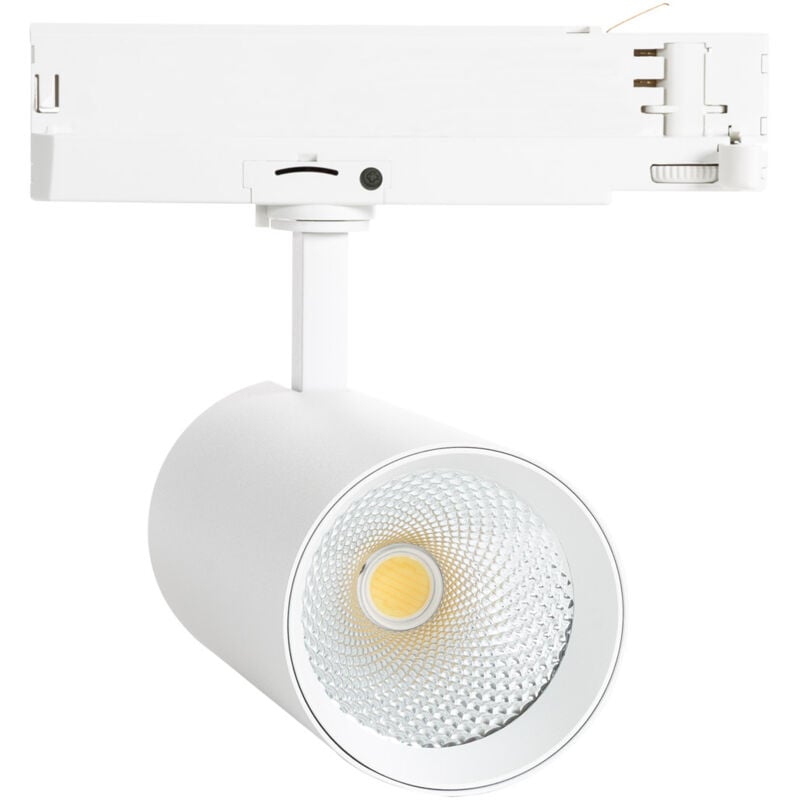 Spot led sur Rail Triphasé 40W Carlo cct Blanc (4000K - 5000K - 6000K) Sélectionnable