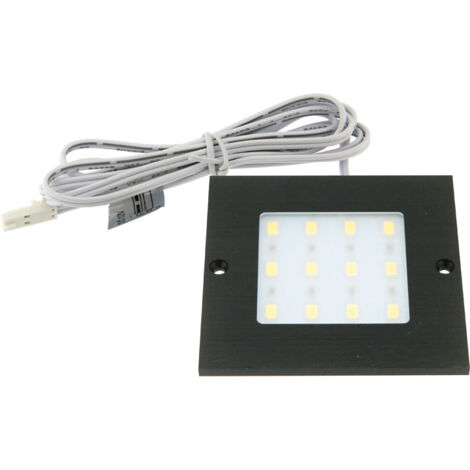 Spot led carré 12v extra-plat - Décor : Argent - Dimension : 85 x 85 mm - Epaisseur : 5 mm - Flux lumineux : 320 lm - Puissance : 4 W - Température de couleur : 4500 K - SC HERRAJES