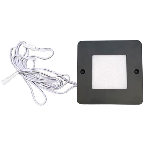 Spot led carré 12v extra-plat - Décor : Noir mat - Dimension : 85 x 85 mm - Epaisseur : 5 mm - Flux lumineux : 280 lm - Puissance : 4 W - Température de couleur : 3000 K - SC HERRAJES