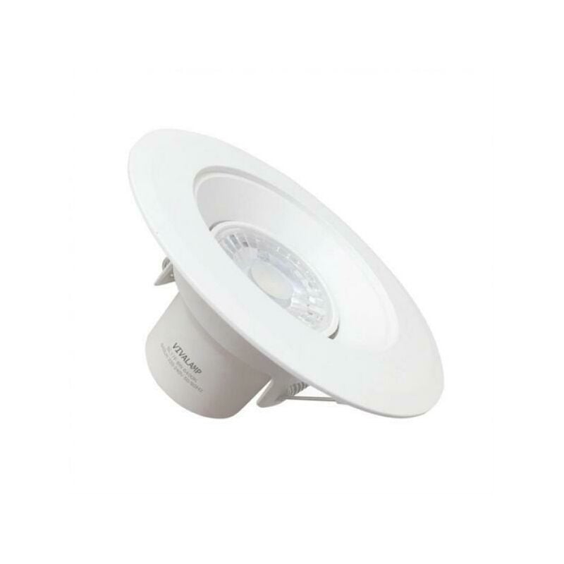 Spot led cob 8w rÉglable rond trou encastrÉ 65-100mm kit 5 piÈces