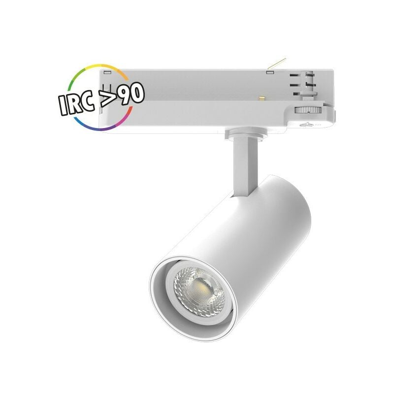 Miidex Lighting - Spot led cool ii sur Rail - 25W ® blanc-neutre-4000k - blanc