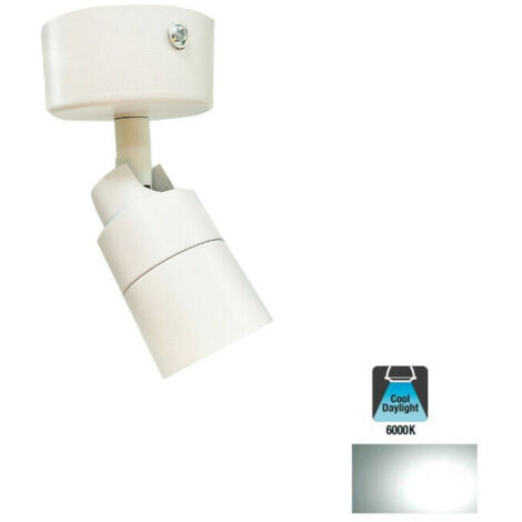 SPOT LED DE PLAFOND RÉGLABLE 5 W, LUMIÈRE FROIDE, MODERNE, BLANC, APPLIQUE MURALE