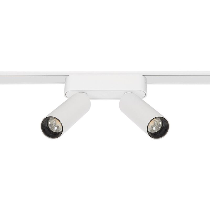 Spot LED sur Rail Magnétique 25mm Extra-Plat 14W Double 48V Blanc 2700K Blanc chaud