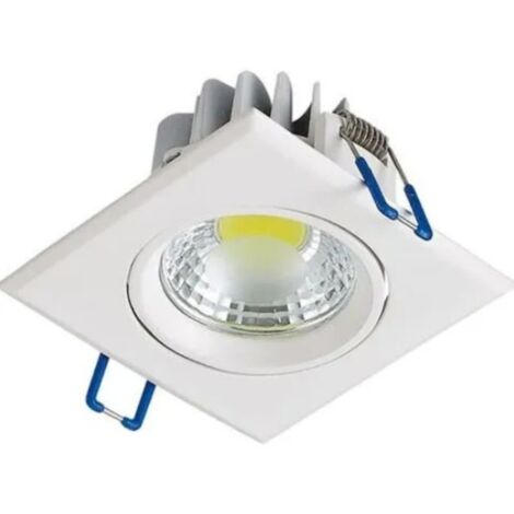 Spot LED downlight carré blanc 3W (Eq. 25W) Dim 90x90mm