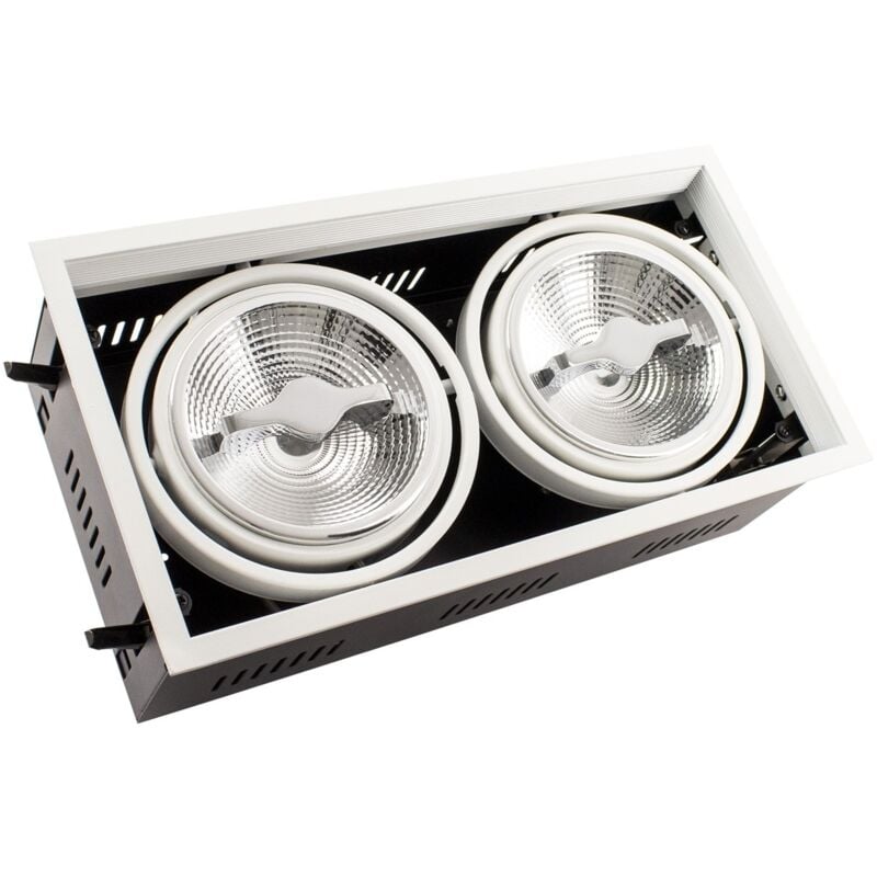 Efectoled - Spot Downlight led 30W Dimmable Kardan AR111 Coupe 325x165 mm No Flicker 5500K Blanc froid