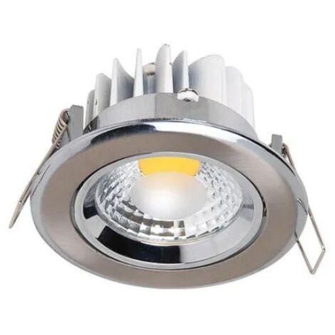 Spot LED downlight rond Mat chrome 3W (Eq. 25W) Diam 90mm