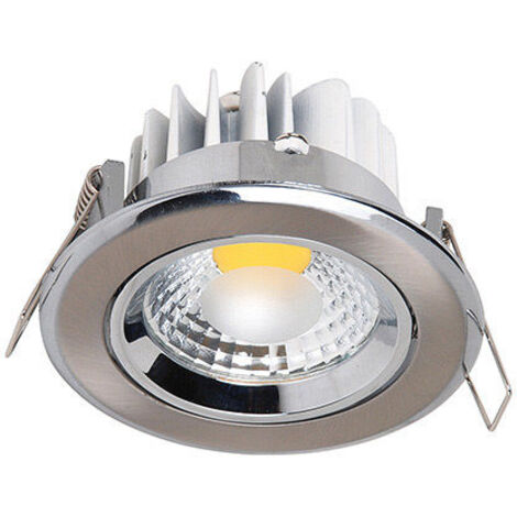 Spot LED downlight rond Mat chrome 5W (Eq. 50W) Diam 90mm
